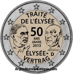 2 euro commémorative 2013 France-Allemagne