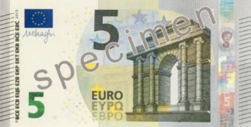 Le nouveau billet de 5 euros